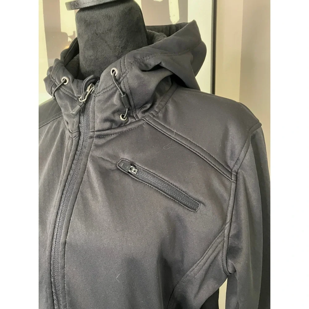 Avalanche Medium Weight Hooded Utility Jacket Lined Womens Black Medium - Picture 3 of 12